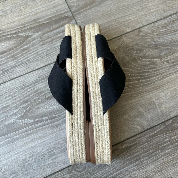 Lucky  Brand Gayte Black/Jute Platform Sandals - Picture 8 of 12